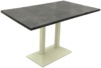 Masa de restaurant bar terasa dreptunghiulara blat werzalit Raki Metalic Oxid 140x80xh74cm baza metalica alba 