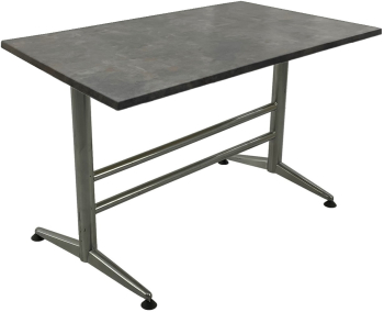 Masa de terasa cantina dreptunghiulara Raki Metalic Oxid 120x70xh74cm blat werzalit si baza metalica gri 