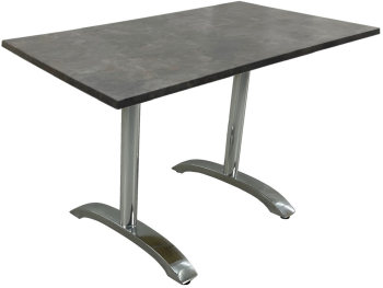 Masa de terasa restaurant dreptunghiulara Raki Metalic Oxid 120x70xh74cm blat werzalit si baza aluminiu 