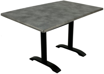 Masa dreptunghiulara bar exterior/interior 120x70xh74cm Raki Copperfield blat werzalit si picior metalic negru 