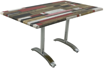 Masa dreptunghiulara blat werzalit de restaurant terasa Raki Redden Wood 140x80xh74cm baza aluminiu 