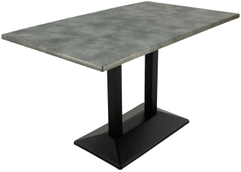 Masa dreptunghiulara cafenea exterior/interior 120x70xh74cm Raki Copperfield blat werzalit si baza metalica neagra 