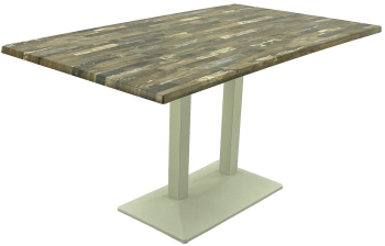 Masa pentru bar terasa dreptunghiulara blat werzalit 140x80xh74cm Raki Maracaibo picior metalic alb 