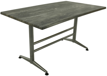 Masa pentru cantina Raki Old Pine 140x80xh74cm blat werzalit dreptunghiular si baza metalica gri 