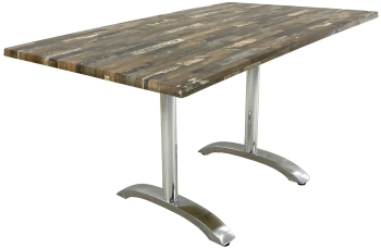 Masa pentru restaurant terasa dreptunghiulara blat werzalit 140x80xh74cm Raki Maracaibo picior aluminiu 