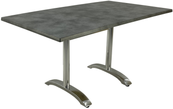 Masa Raki Copperfield blat werzalit dreptunghiulara 140x80xh74cm si baza aluminiu pentru cantina cofetarie 
