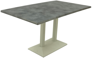 Masa Raki Copperfield blat werzalit dreptunghiulara 140x80xh74cm si baza metalica alba pentru cafenea bar 