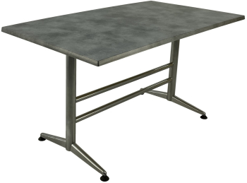Masa Raki Copperfield blat werzalit dreptunghiulara 140x80xh74cm si baza metalica gri pentru cofetarie cantina