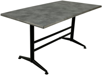 Masa Raki Copperfield blat werzalit dreptunghiulara 140x80xh74cm si baza metalica neagra clasic cafenea cantina 