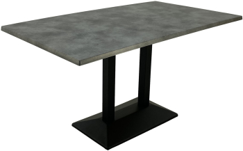 Masa Raki Copperfield blat werzalit dreptunghiulara 140x80xh74cm si baza metalica neagra pentru restaurant bar 