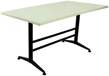 Masa Raki Uni Art de cafenea terasa dreptunghiulara 140x80xh74cm blat werzalit si baza metalica neagra clasic 