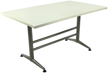 Masa Raki Uni Art de cantina terasa dreptunghiulara 140x80xh74cm blat werzalit si baza metalica gri 