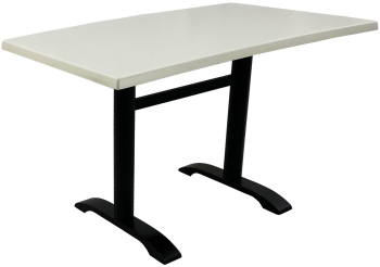 Masa Raki Uni Art de cantina terasa dreptunghiulara 140x80xh74cm blat werzalit si picior metalic negru 