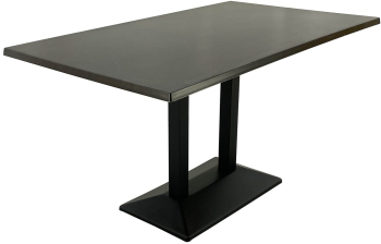 Masa restaurant bar dreptunghiulara blat werzalit Raki New Wenge 140x80xh74cm si baza metalica neagra 