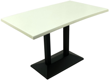Masa restaurant food court dreptunghiulara 120x70xh74cm Raki Uni Art blat werzalit si baza metalica neagra 