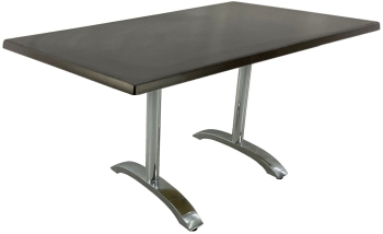 Masa restaurant terasa dreptunghiulara blat werzalit Raki New Wenge 140x80xh74cm si baza aluminiu 