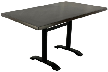 Masa terasa bar dreptunghiulara blat werzalit Raki New Wenge 140x80xh74cm si picior metalic negru 