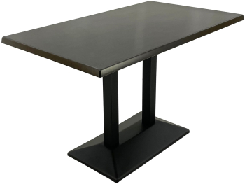 Masa terasa/restaurant blat werzalit dreptunghiular Raki New Wenge 120x70xh74cm si baza metalica neagra 