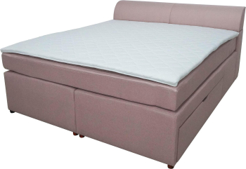 Pat tapitat boxspring Sani Isida 180 x 200 cm Roz 