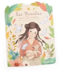 Carte de colorat cu abtibilduri Les Rosalies Moulin Roty 