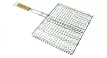 Gratar mobil cu blocare maner lemn dreptunghiular 38x29 cm Perfect Home  