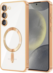 Husa pentru Samsung Galaxy S23 Plus - Marmalis Luxury Crystal MagSafe Gold 