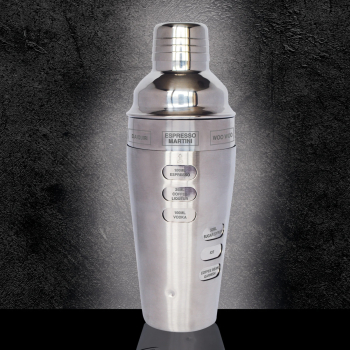 Cocktail Shaker cu retete imprimate inox Bar Originale 