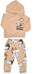 Compleu 2 piese pantaloni si bluza pentru baieti Mini Junior COMP-MJ15 Bej 