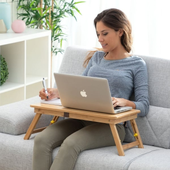Masa laptop plianta din bambus 
