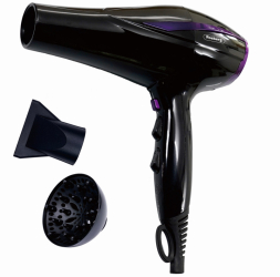 Uscator de par Rosberg R51100OD 2200W 2 viteze 3 nivele Cool shot Accesorii Negru/violet