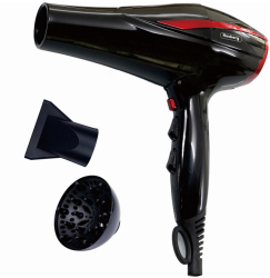 Uscator de par Rosberg R51100OD 2200W 2 viteze 3 niveluri Cool shot Accesorii Negru/rosu 