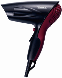 Uscator de par Rosberg R51100P 1200W 2 viteze motor DC Jet rece Negru/rosu 