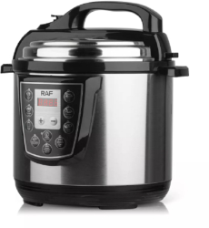 Multicooker sub Presiune RAF R.177 1000W Capacitate 6L 10 Programe Multifunctionala Programabila 24H Negru 