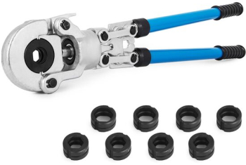 Cleste sertizare pentru tevi V 12-28 mm TH 16-32 mm rotire cap 360° maner telescopic 