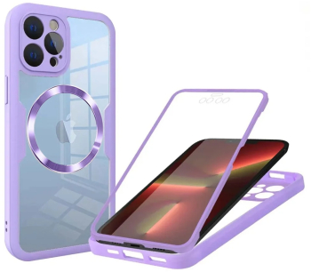 Husa pentru iPhone 13 Pro + Folie - Techsuit ColorVerse 360 MagSafe Series - Purple 