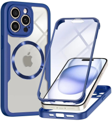 Husa pentru iPhone 14 Pro + Folie - Techsuit ColorVerse 360 MagSafe Series - Blue 
