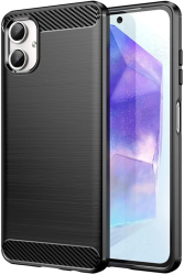 Husa pentru Samsung Galaxy A06 - Techsuit Carbon Silicone - Black 