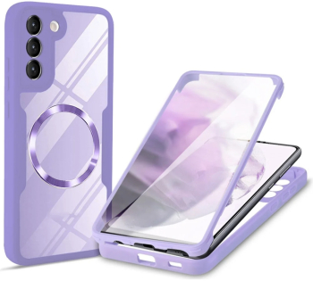 Husa pentru Samsung Galaxy S21 FE 5G + Folie - Techsuit ColorVerse 360 MagSafe Series - Purple 
