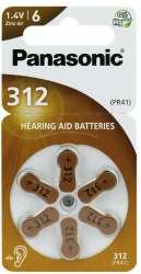 Panasonic 312 / PR312 / PR41 baterii aparate auditive Continutul pachetului 1x Blister 
