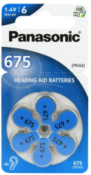 Panasonic 675 / PR675 / PR44 baterii aparate auditive Continutul pachetului 1x Blister