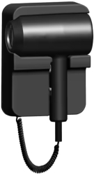Uscator de par F1600 cu suport pentru perete 1600W 220V negru 