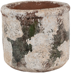 Ghiveci flori piatra bej verde 17x15 cm 