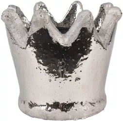 Ghiveci flori teracota argintie 15x14 cm 