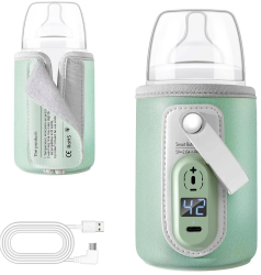 Incalzitor Premium de Biberoane sau alte Recipiente Portabil Ajustabil Incarcare USB 6 Trepte de Incalzire Temperatura intre 40-50° 