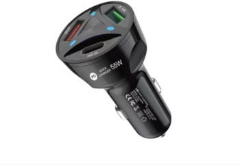 Incarcator Auto 3 Porturi 2 x Usb 1 Usb Type C 