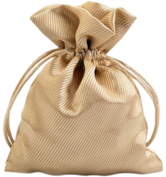 Saculet din satin pentru cadouri Crisalida 9 5x13 cm Auriu 