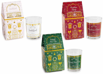 Set 3 candele parfumate Craciun 5.5x6.5 cm 