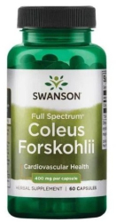 Full Spectrum Coleus Forskohlii 400mg 60 Capsule Swanson 