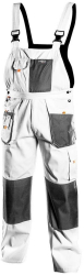 Pantaloni de lucru cu pieptar salopeta alb model HD marimea LD/54 NEO 