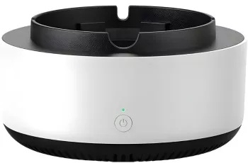 Scrumiera electrica Multifunctionala 2 in 1 Cu purificator de aer cu filtru Usor de curatat Culoare alba 